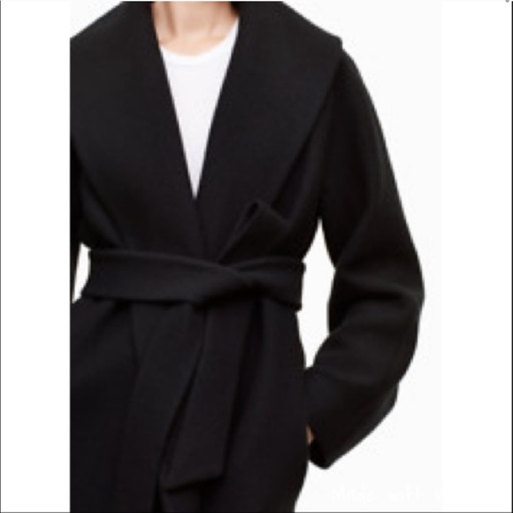 Aritzia Jackets & Blazers - New Aritzia Babaton Sian black wool wrap coat